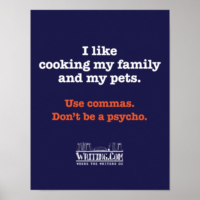 Kochfamilie und Haustiere Poster (Vorne)