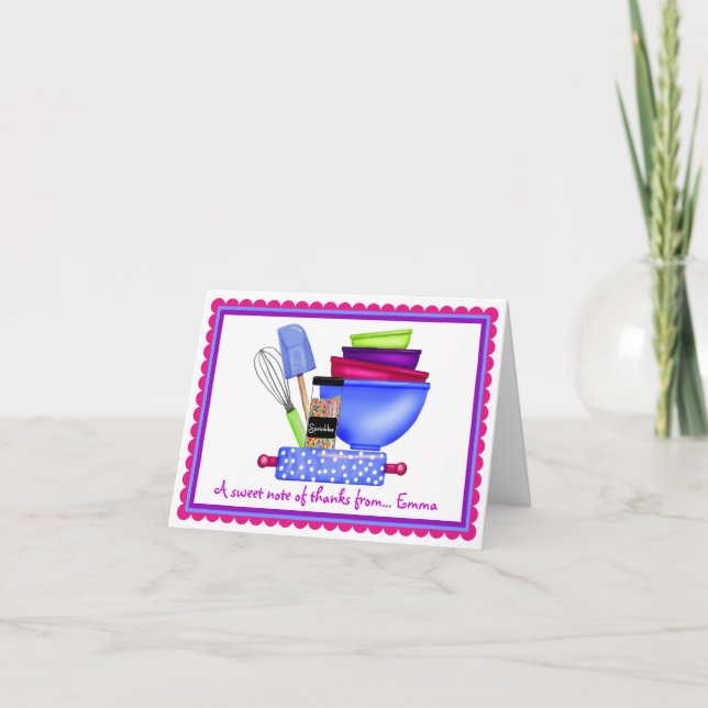 Kochgeschenke Backwaren Vielen Dank Anmerkung Kart Dankeskarte (Vorderseite)