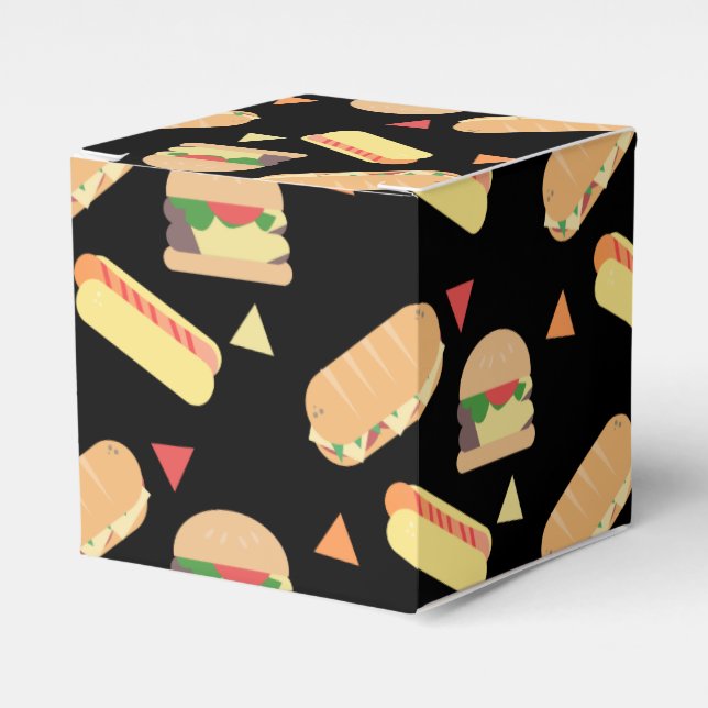 Kochherd Hot Dog Burger Food Sandwich Party Geschenkschachtel (Vorderseite)