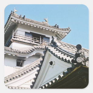 Kochi-Burg: Japan Quadratischer Aufkleber