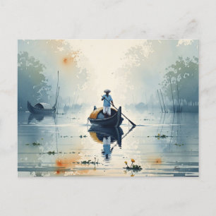 Kochi Kerala India Misty Morning Postkarte