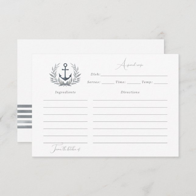 Kochkarte Dankeskarte (Vorne/Hinten)