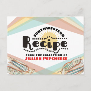Kochkarte für mexikanisch-blaue Mais Postkarte
