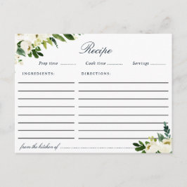 Kochkarte für Weißblumenfresken Postkarte