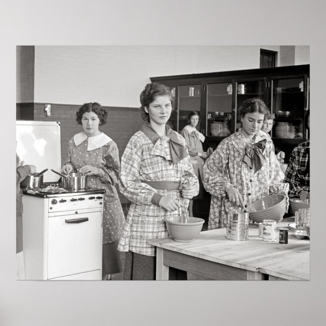 Kochklasse, 1935. Vintages Foto Poster (Vorne)