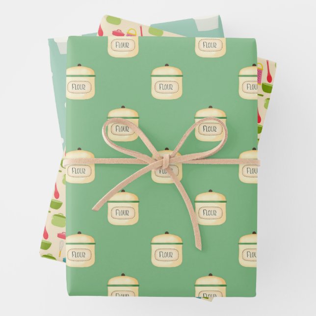 Kochküche, Packpapier 4, Geschenkpapier Set (Beispiel)