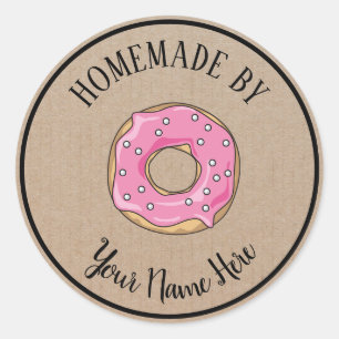 Kochkuchen von Vintagen Handwerkskunst hausgemacht Runder Aufkleber