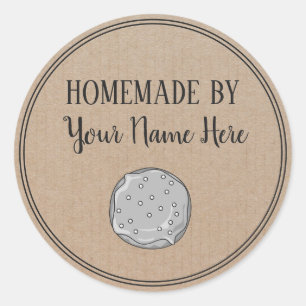 Kochkuchen von Vintagen Handwerkskunst hausgemacht Runder Aufkleber