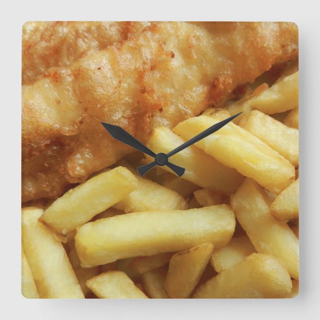 Kochküchenuhren Quadratische Wanduhr (Vorderseite)
