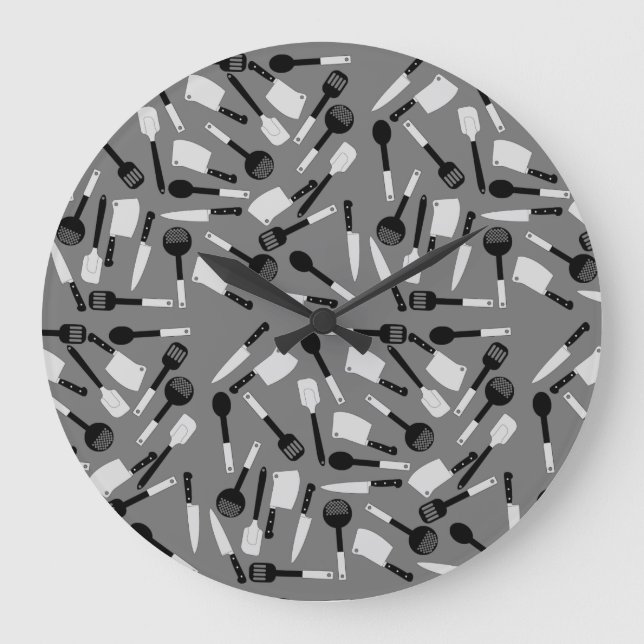 Kochmuster Große Wanduhr (Vorderseite)
