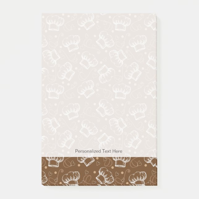 Kochmuster mit Koch Post-it Klebezettel (Vorderseite)