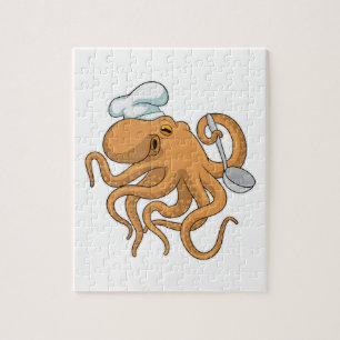 Kochmütze für Oktopus-Köche Puzzle