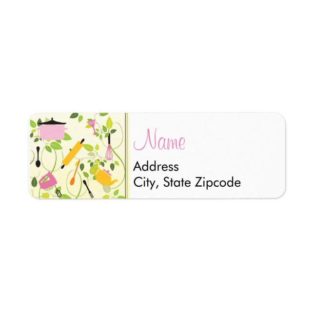 Kochnische Duschadresse Etikett (Vorne)