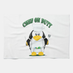 KochPenguin im Dienst Geschirrtuch