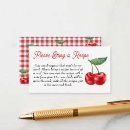 Kochrezepte für das Brautparty Begleitkarte