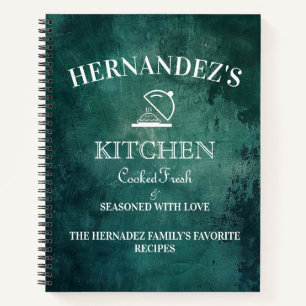 Kochrezepte I Vintag Green Notizbuch