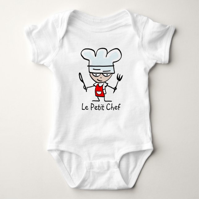 Kochs-Cartoont-shirt Le petit für Kinder und Babys Baby Strampler (Vorderseite)