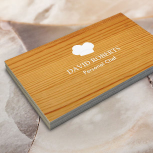 Kochs-hölzerner Hintergrund-beruflicher Catering Visitenkarte