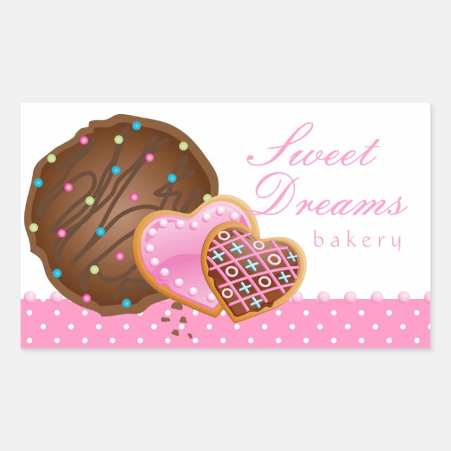 Kochschokolade Donut Bäckerei Sticker Icing Punkte (Vorderseite)