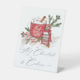 Kochschokolade und Kochgeschirr WinterBaby-Dusche Sockelschild