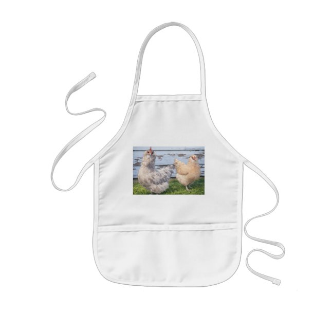 Kochschürze Zwei Hühner Farmhaus  Kinderschürze (Vorne)
