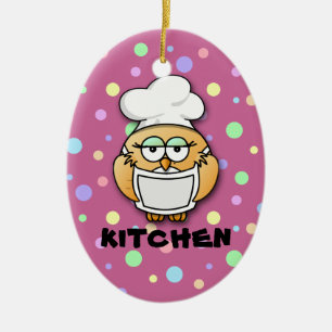 Kochseule 2 keramik ornament