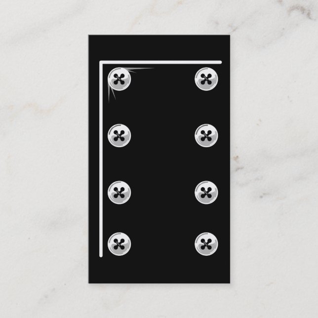 Kochsweiß knöpft Geschäftskarte Visitenkarte (Vorderseite)