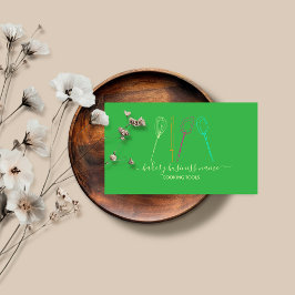 Kochwerkzeuge Backwaren hausgemachte Lebensmittel Visitenkarte