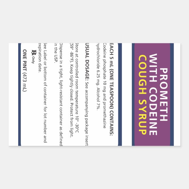 Kodein fördern rechteckiger aufkleber (Vorderseite)