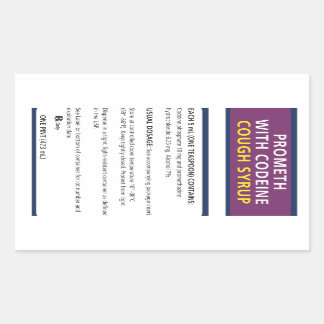 Kodein fördern rechteckiger aufkleber