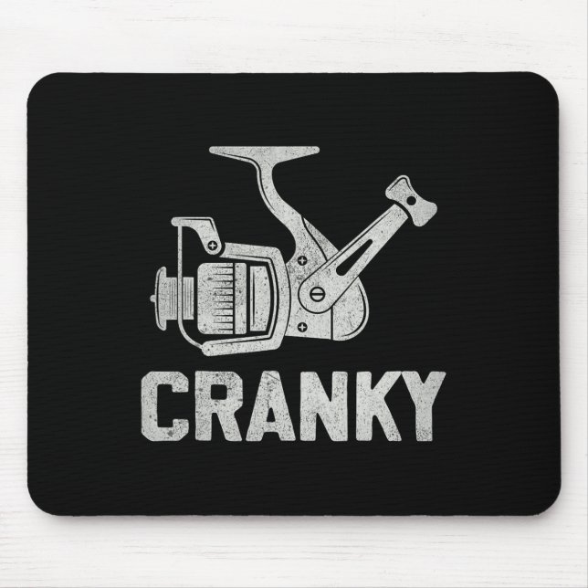 Köder Angelköder Cranky Lustig Angeln Fishe Mousepad (Vorne)