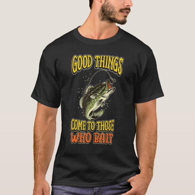 Köder Angelrute Netz Ozean Teich Fischer Fisch T-Shirt (Vorderseite)