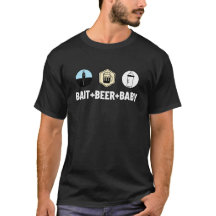 Köder, Bier und T - Shirt der Vaterschaft