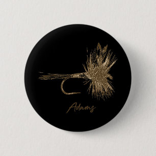Köder für Fliegenfischen Adams Vintage Button