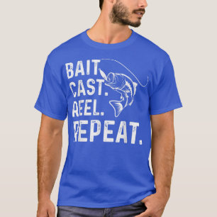 Köder Kastenrolle Wiederholung des Fischfangs T-Shirt