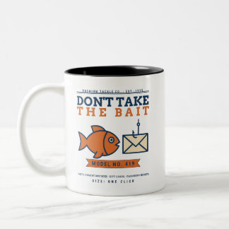 Köder nicht anbeißen Phishing-Bewusstsein Retro Zweifarbige Tasse