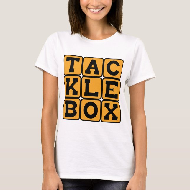 Köderbox, Fischer Werkzeugkiste T-Shirt (Vorderseite)
