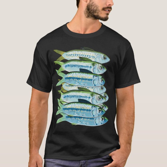 Köderfische, grüne Rücken T-Shirt (Vorderseite)