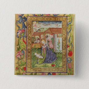 Kodex Ser Nov. 2599 F. 39v die Geburt von Christus Button