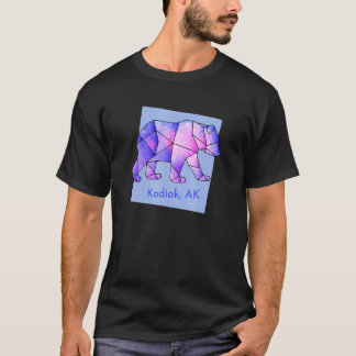 Kodiak Ak Galaxy Bear Abstrakt Geometrie Tier T-Shirt