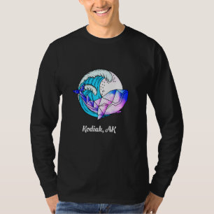 Kodiak Ak Japanisch Paint Geometric Orca Killer Wa T-Shirt