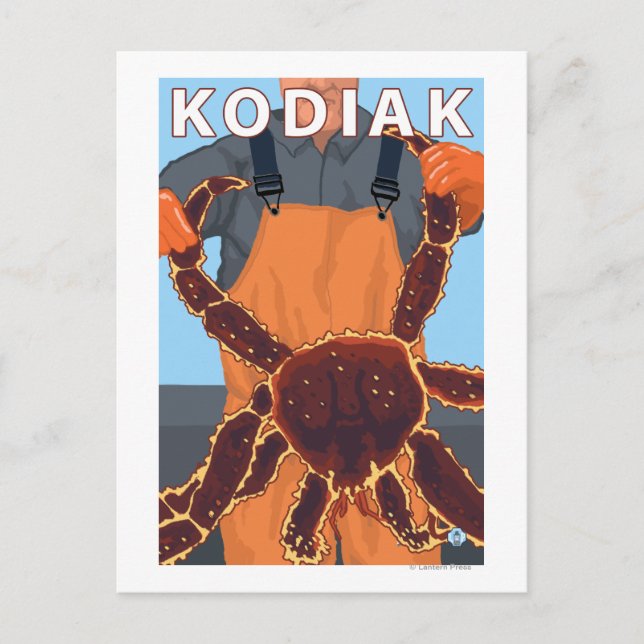Kodiak, AlaskaAlaskan King Crab Postkarte (Vorderseite)