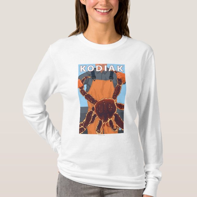 Kodiak, AlaskaAlaskan Königskrabbe T-Shirt (Vorderseite)