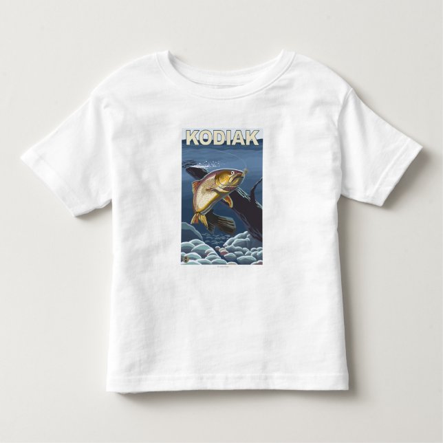 Kodiak, AlaskaCutthroat Forelle-Querschnitt Kleinkind T-shirt (Vorderseite)