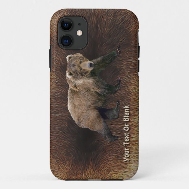 Kodiak-Bär auf Kariou-Fur Case-Mate iPhone Hülle (Rückseite)