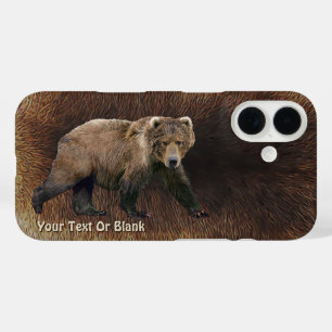 Kodiak-Bär auf Kariou-Fur iPhone 16 Hülle