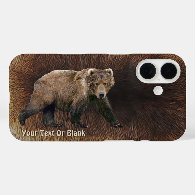 Kodiak-Bär auf Kariou-Fur Case-Mate iPhone Hülle (Rückseite (Horizontal))