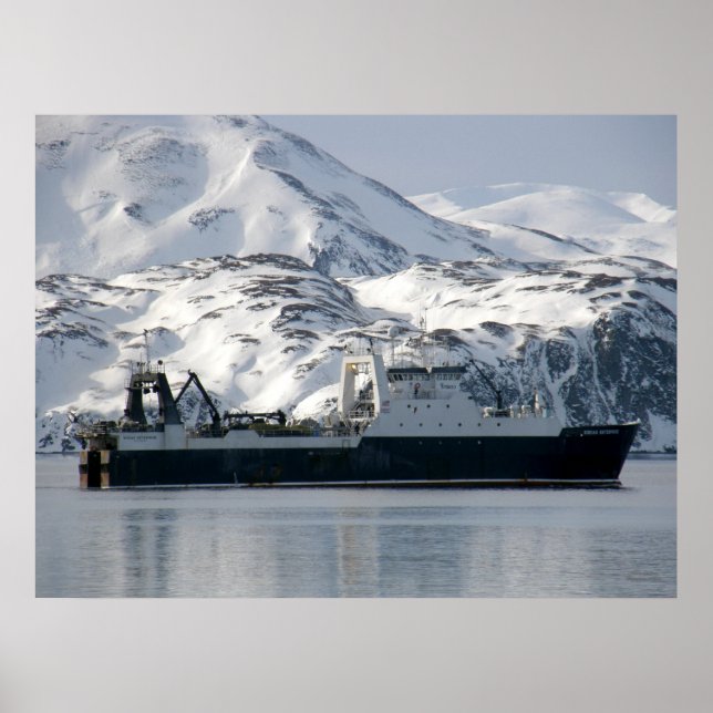 Kodiak Enterprise, Factory Trawler im niederländis Poster (Vorne)