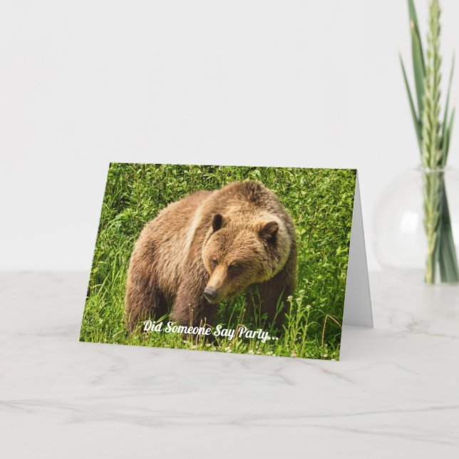 Kodiak Grizzly Funny Birthday Card Karte (Vorderseite)