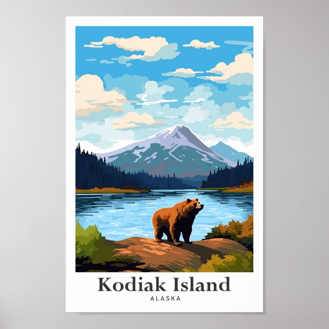 Kodiak Insel Alaska Reisebericht Poster (Vorne)